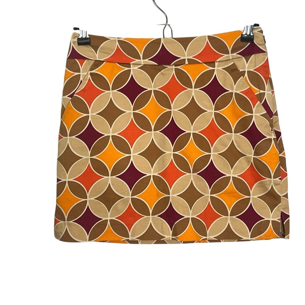 Loudmouth Skort Women's 0 Skirt Activewear Retro Geo Print Sporty Pockets - Picture 3 of 13